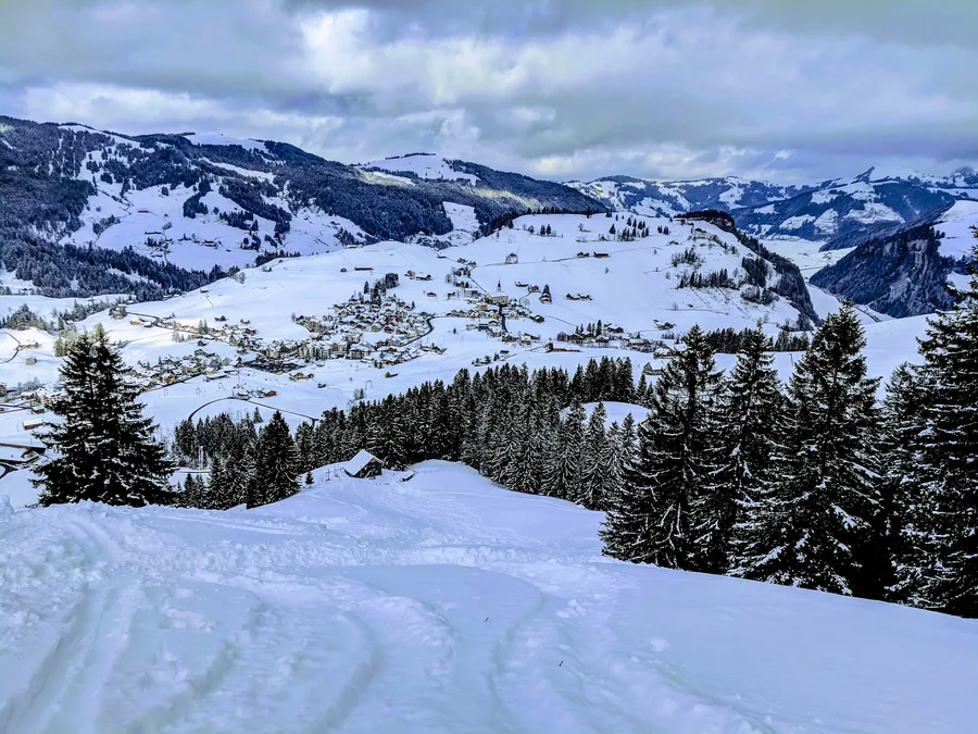 Blick zurück auf Oberiberg