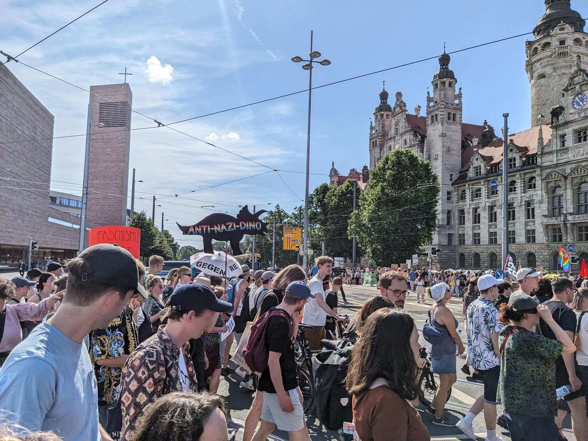 Start des Demonstrationszuges