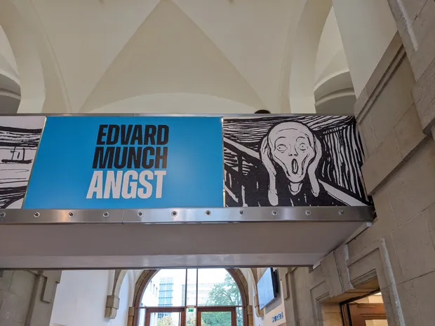 Ausstellungs-Banner für Edvard Munch