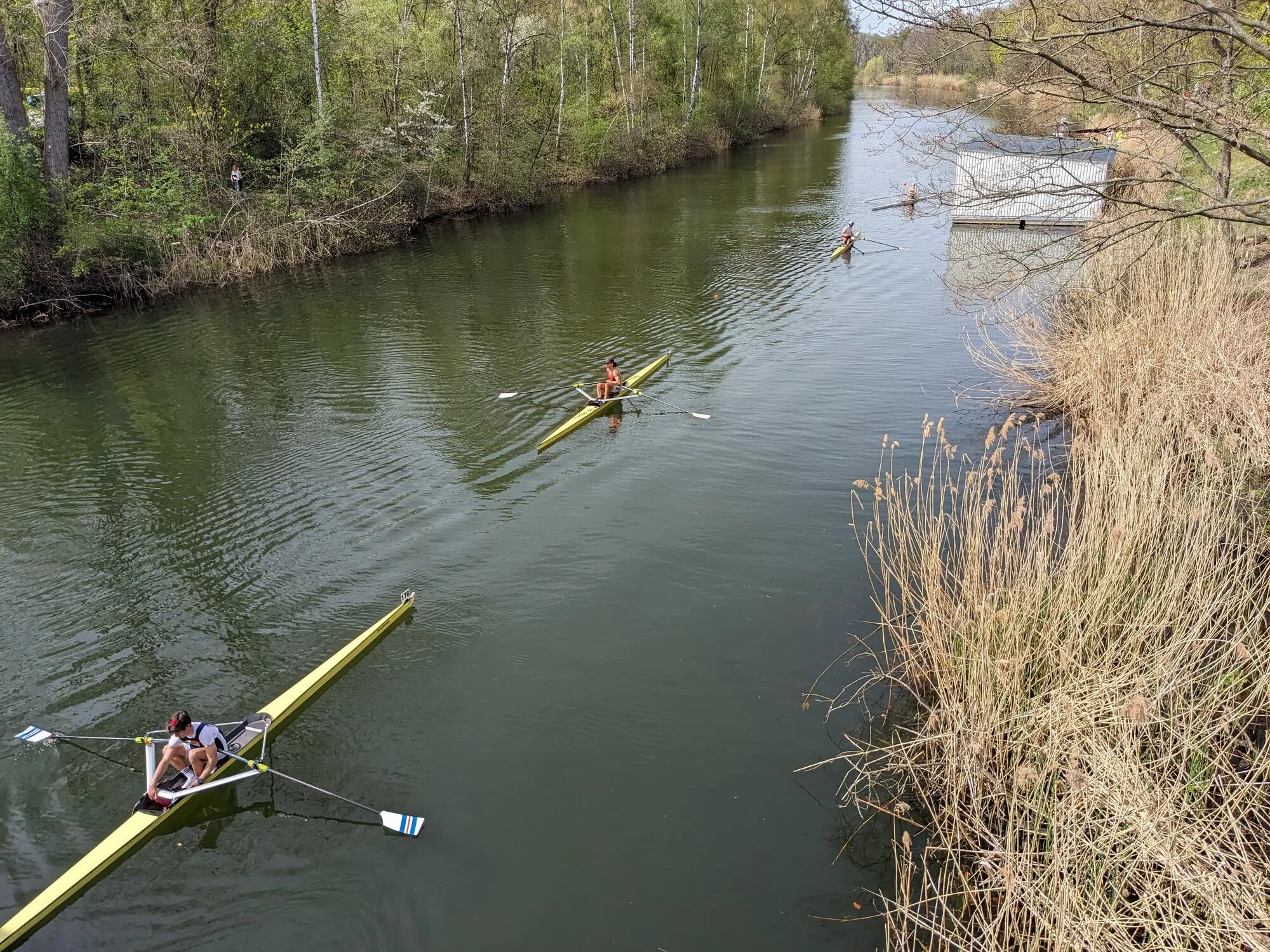 Ruder-Einer auf dem Elster-Saale-Kanal