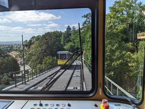 Unterwegs mit der Standseilbahn in Dresden-Loschwitz