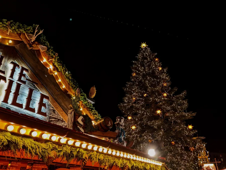 Abendliche Stimmung auf dem Striezelmarkt