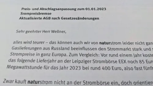 Strompreis-Erhöhung